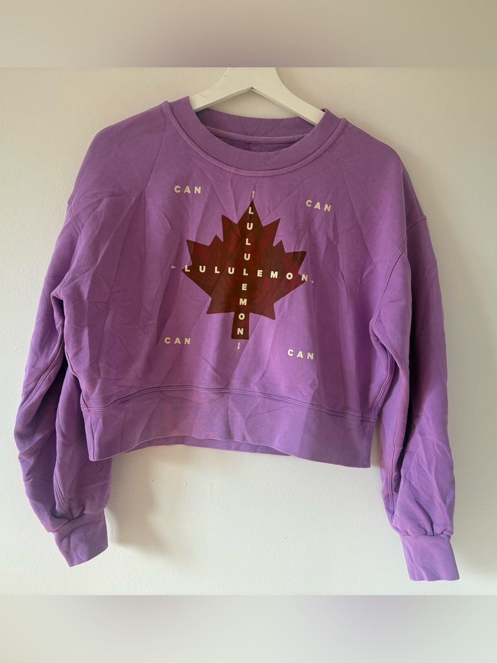 Lululemon Team Canada Cropped Crewneck Size 2